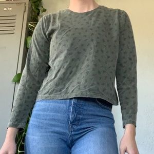 LL Bean leaf pattern long sleeve